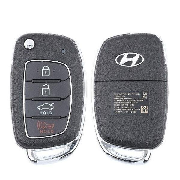 Oem OEM: REF: 2017 - 2020 Hyundai Sonata / 4-Button Remote Flip Key / PN: 95430-C1210 / TQ8-RKE-4F25 RFK-HYU050 - main